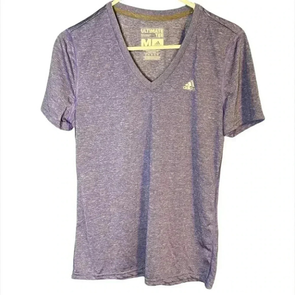 Adidas Purple Space dye Ultimate Tee Shirt - Picture 1 of 7